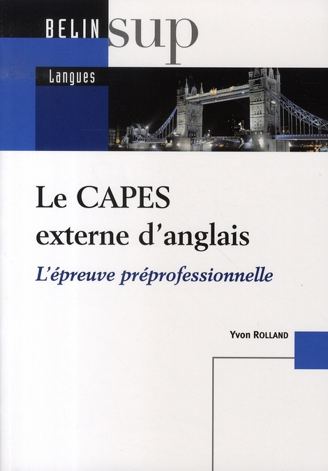 Le CAPES externe d'anglais. L'épreuve préprofessionnelle