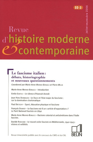 Revue d'histoire moderne et contemporaine Tome 55 N° 4, Octobre-décembre 2008