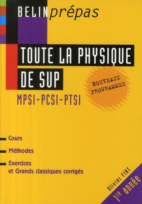 Toute la physique de Sup : MPSI, PCSI, PTSI