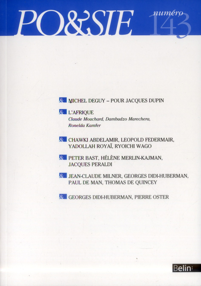 Po&sie N° 143