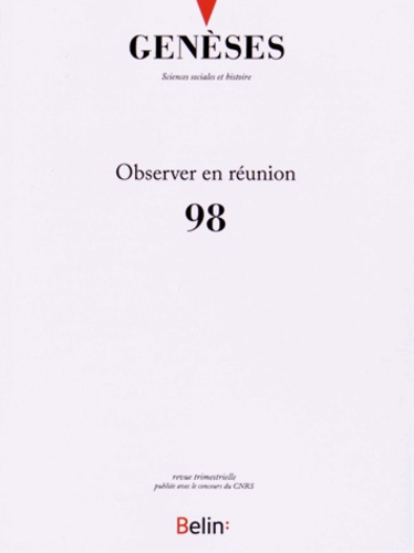 Genèses N° 98 : Observer en réunion