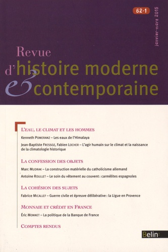 Revue d'histoire moderne et contemporaine/6212015/Revue d'histoire moderne et contemporaine Tome 621