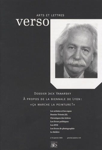 Verso Arts et Lettres N° 33, Janvier 2004