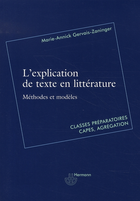L'explication de texte en littérature