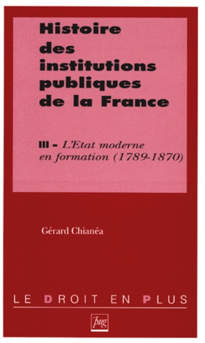 HISTOIRE DES INSTITUTIONS PUBLIQUES DE LA FRANCE T3