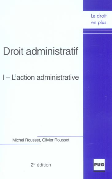 DROIT ADMINISTRATIF - TOME 1