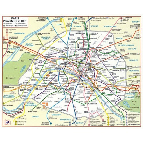 P22 Métro recto, RER verso - Plan plastifié
