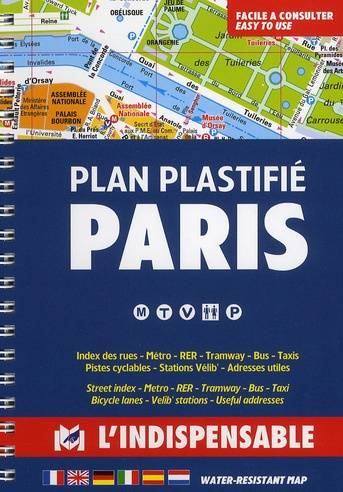 Paris plan plastifié