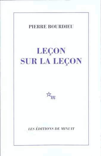 Leçon sur la leçon