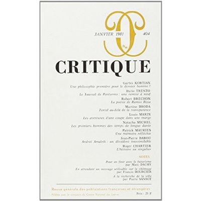 REVUE CRITIQUE 404