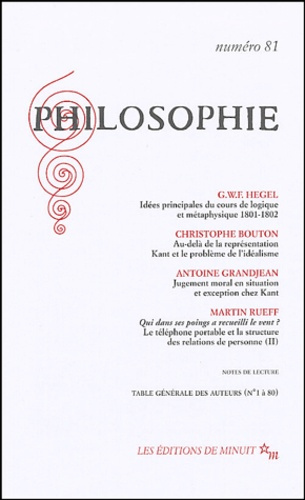 Philosophie N° 81 Mars 2004