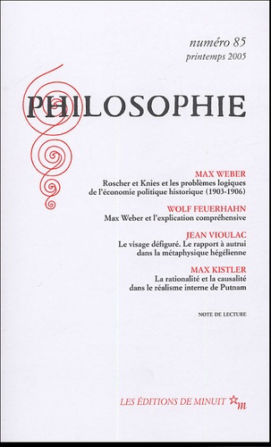 Philosophie N° 85, Printemps 2005