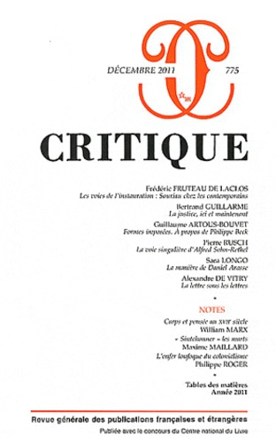 Critique N° 775