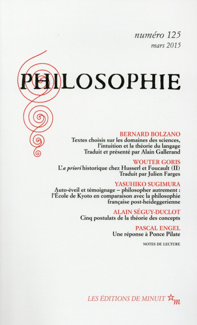 Philosophie N° 125, Mars 2015