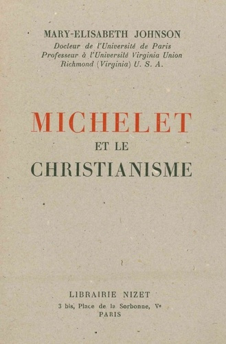 Michelet et le Christianisme