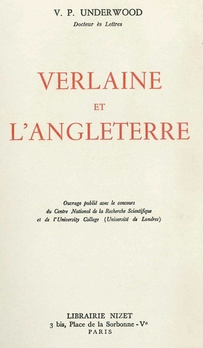 Verlaine et l'Angleterre
