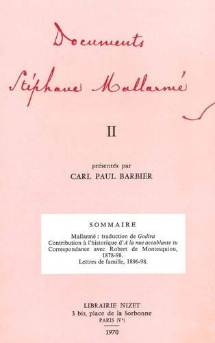 Documents Stéphane Mallarmé II