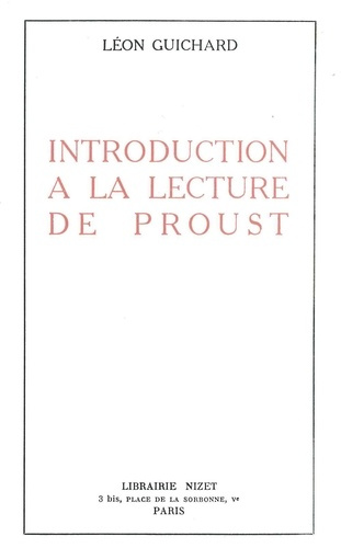 Introduction à la lecture de Proust