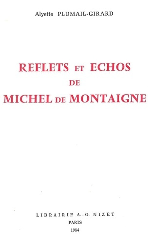 Reflets et échos de Michel Montaigne