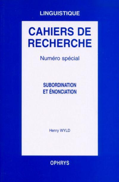 Subordination et énonciation