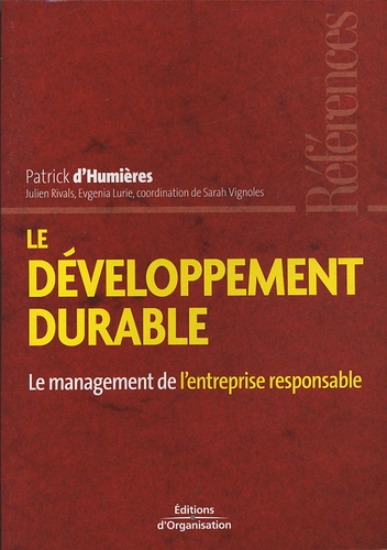 Le développement durable. Le mangement de l'entreprise responsable