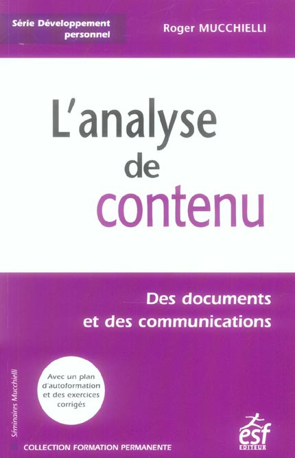 L'analyse de contenu. Des documents et des communications, 9e édition