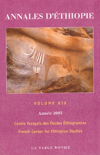 Annales d'Ethiopie Volume XIX - Année 2003