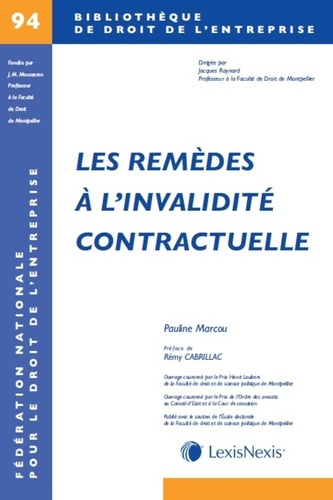 Les remèdes contre l'invalidité contractuelle