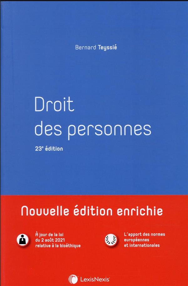 Droit des personnes. 23e édition