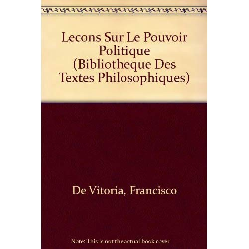LECONS SUR LE POUVOIR POLITIQUE
