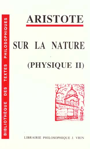 SUR LA NATURE PHYSIQUE II