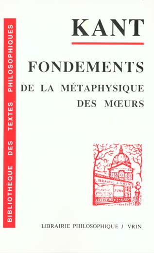 FONDEMENTS DE LA METAPHYSIQUE DES MOEURS
