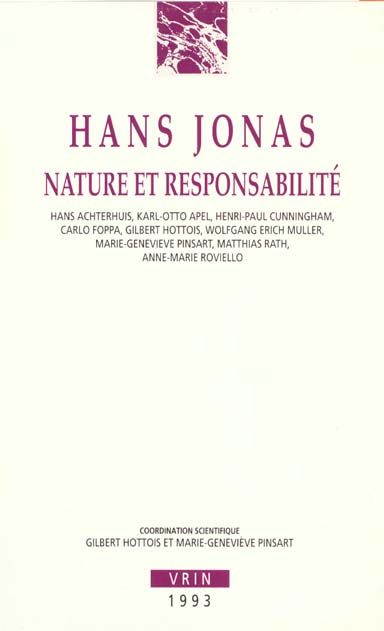 HANS JONAS NATURE ET RESPONSABILITE