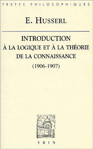 INTRODUCTION A LA LOGIQUE ET A LA THEORIE DE LA CONNAISSANCE