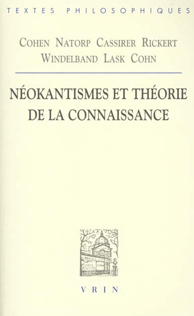 NEOKANTISMES ET THEORIE DE LA CONNAISSANCE