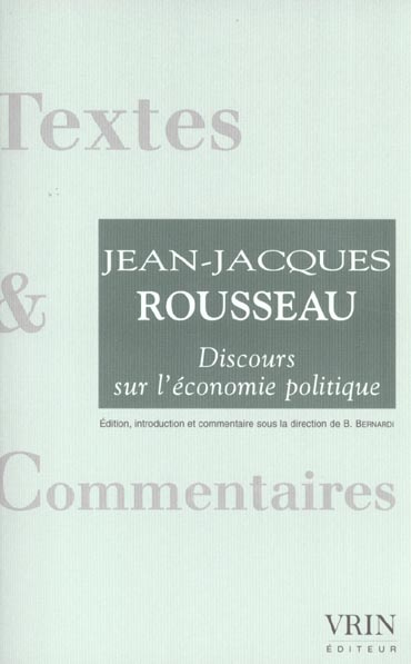 DISCOURS SUR L'ECONOMIE POLITIQUE