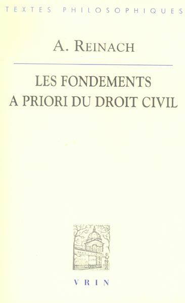 LES FONDEMENTS A PRIORI DU DROIT CIVIL