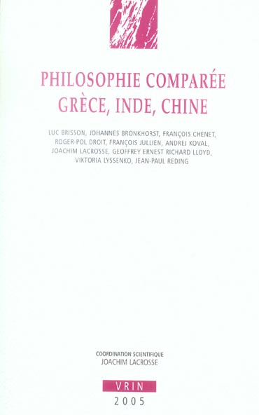 PHILOSOPHIE COMPAREE GRECE, INDE, CHINE