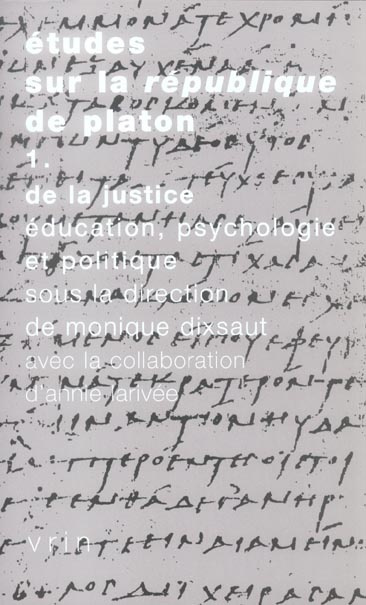 ETUDES SUR LA REPUBLIQUE DE PLATON 1 DE LA JUSTICE