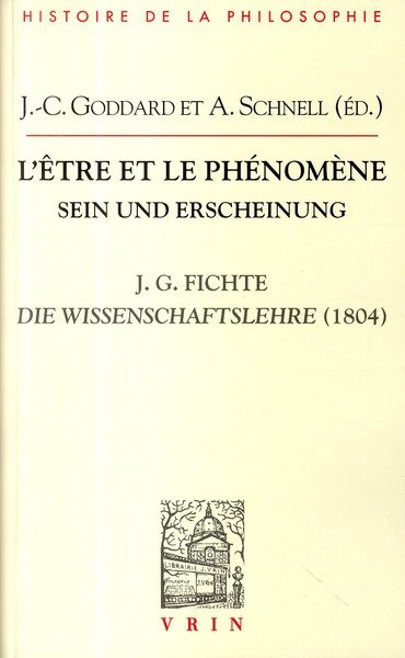 L ETRE ET LE PHENOMENE