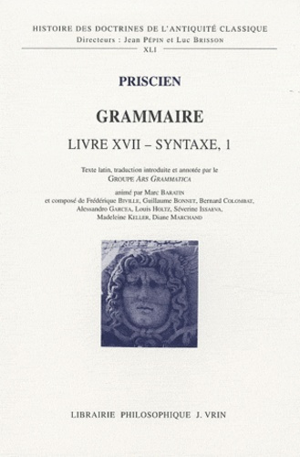 GRAMMAIRE LIVRE XVII SYNTAXE I