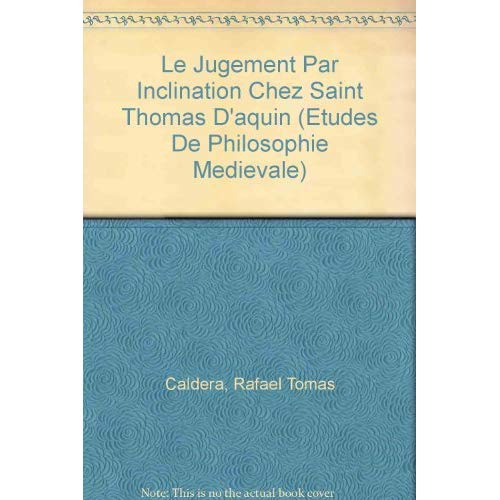 LE JUGEMENT PAR INCLINATION CHEZ SAINT THOMAS D'AQUIN