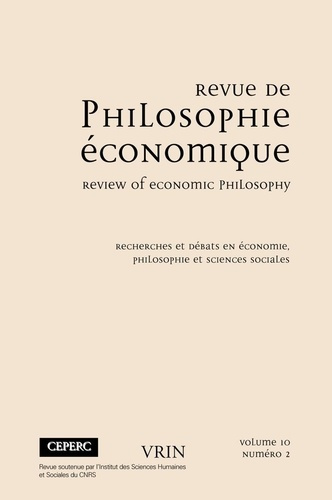 REVUE DE PHILOSOPHIE ECONOMIQUE 10 (2009)/2 VARIA
