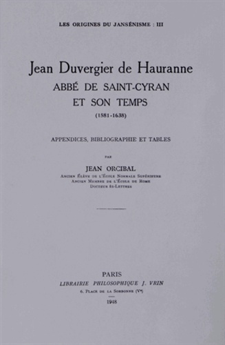 LES ORIGINES DU JANSENISME T III