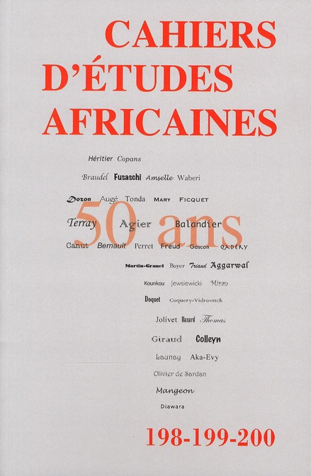 Cahiers d'études africaines N° 198-199/2000 : 50 ans
