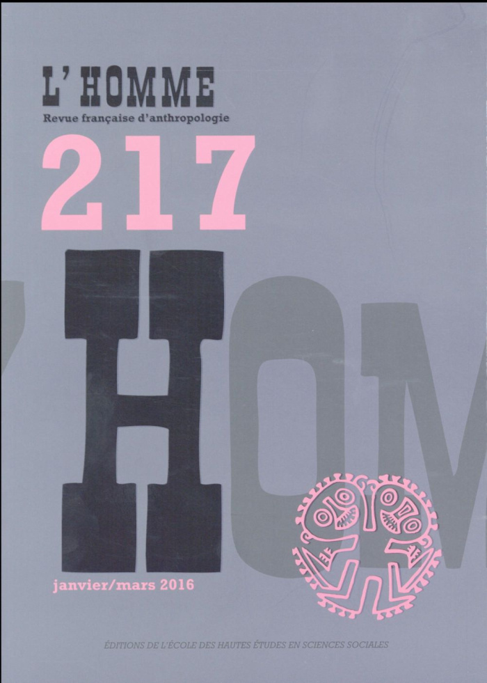 L'Homme N° 217, Janvier-mars 2016