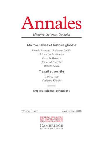 Annales Histoire, Sciences Sociales N° 2018/1 . Edition 2018