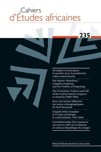 Cahiers d'études africaines N° 235/2019