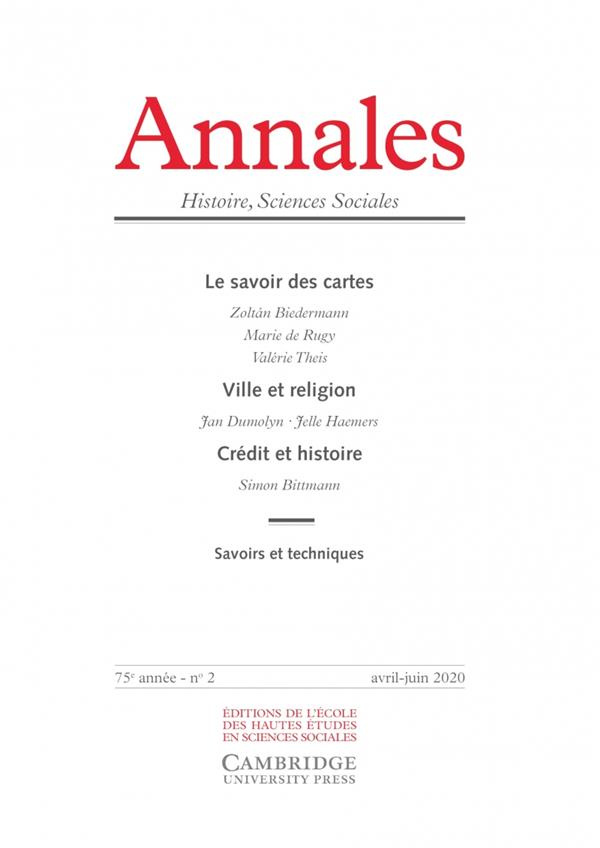 Annales Histoire, Sciences Sociales N° 2 2020