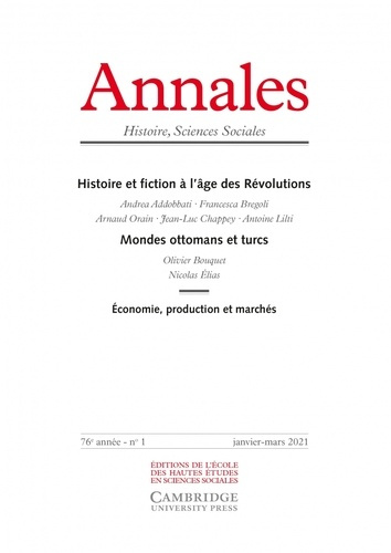 Annales Histoire, Sciences Sociales N° 1, 2021